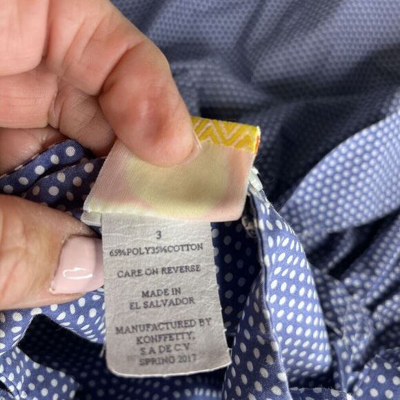 Southern Sunshine Smocked CRABS, Polkadots Blue & White Sundress Sz 3 - Picture 8 of 9